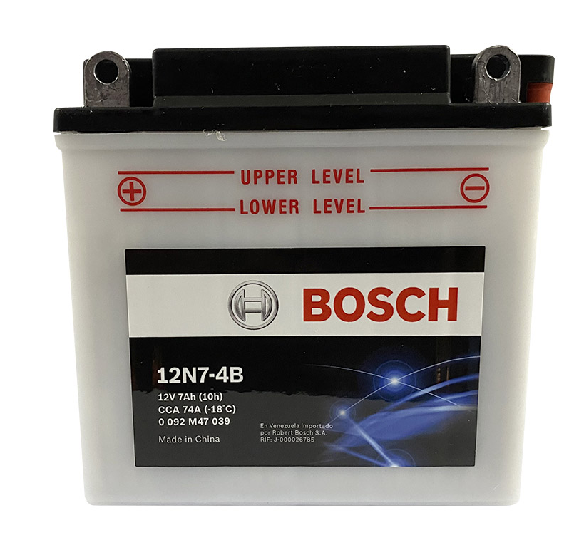 Bateria Moto 12N7-4B / 12N7-4A / BOSCH / 7 Ah / GN125 / BOSCH-