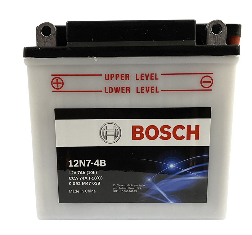 Bateria Moto 12N7-4B / BOSCH / 7 Ah / Susuki GN125 / BOSCH-