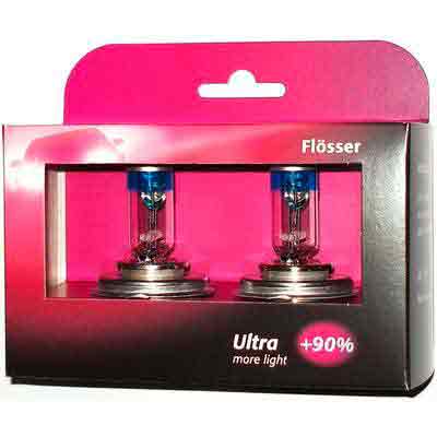 Bombilla Flosser / ULTRA +90% / H4 / 12V / 60/55 W / KIT 2 U / BOSCH-