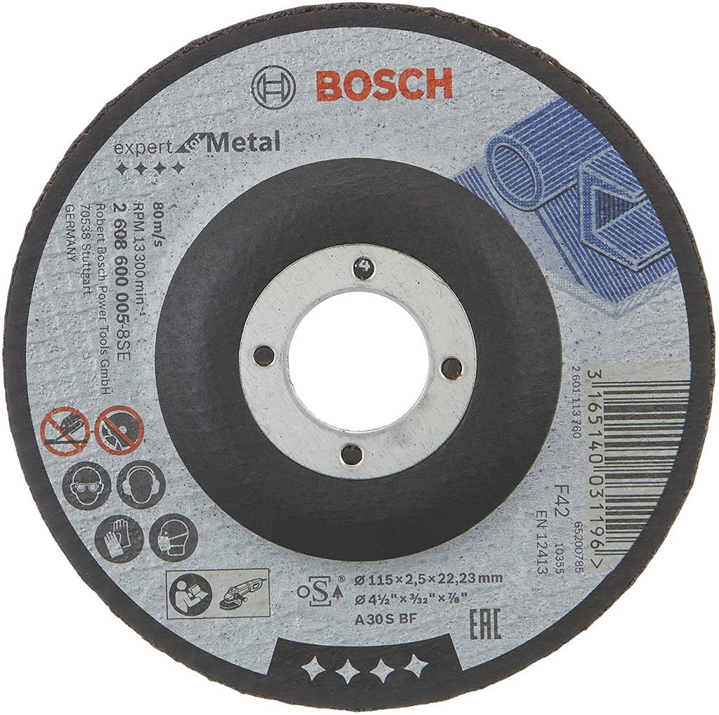 Disco abrasivo 4 1/2" Corte metal / EXPERT / 4 1/2" X 3/32" X 7/8" (115 X 2.5 X 22.23MM) / BOSCH-