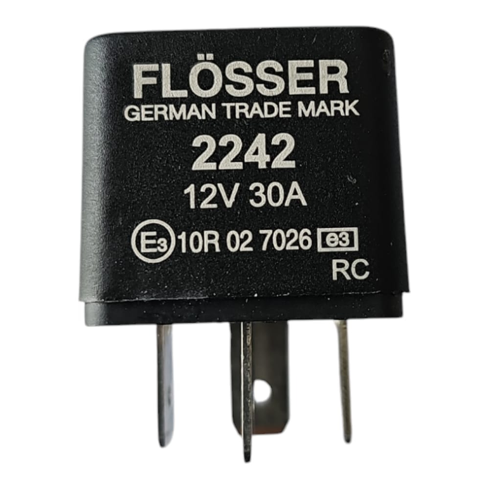Relay FLOSSER 12V / 30 Amp 4 Terminales 87 / BOSCH-PISO-1