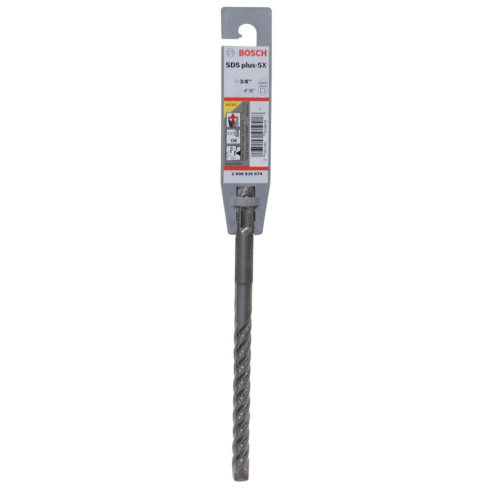 Broca SDS Plus 3/8" X 6" BOSCH / 4 LADOS / 5X / BOSCH-TABLA-ACC