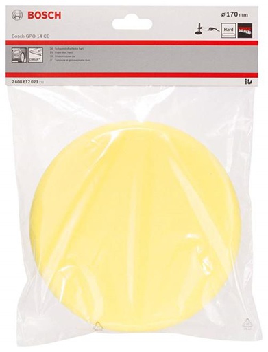 [2608612023] Esponja Pulido Duro 7" Amarillo / VELCRO / BOSCH-TABLA 7