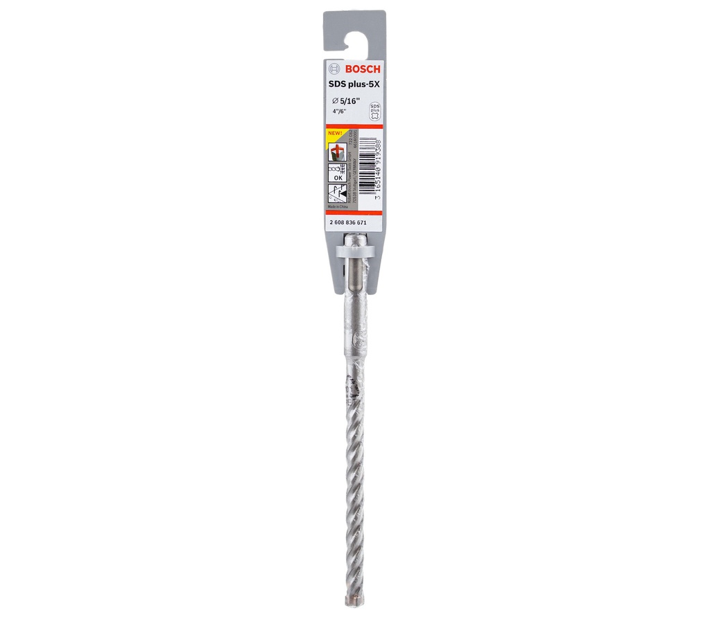 Broca SDS Plus 5/16" X 6" BOSCH / 4 LADOS / 5X / BOSCH-TABLA-8