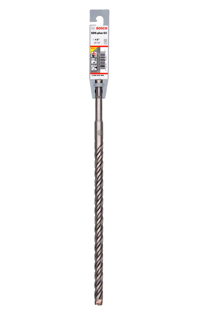 Broca SDS Plus 1/2" X 12" BOSCH / 4 LADOS / 5X / BOSCH-