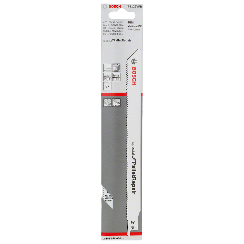 Sierra / 'Cuchilla Sable BOSCH 9" S1122VFR PALLET / ALTO RENDIMIENTO / BOSCH-