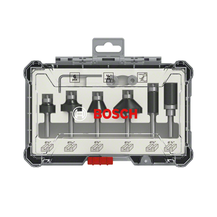 Juego de Fresas para Router de 6 Piezas / BOSCH-8-C-2