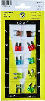 Fusible FLOSSER / SET / Uña / 5 / 7.5 / 10 / 15 / 20 / 25 / 5048XX / BOSCH-10-EN-TIRA