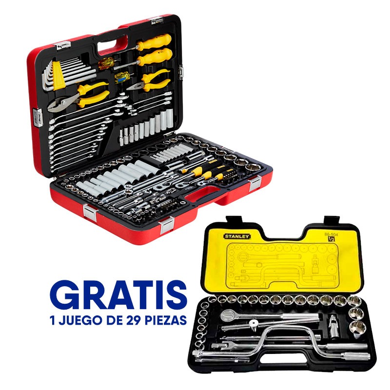 Juego / Dados / Cubos de Mecanico / 150 Piezas Racing STANLEY / DEWALT-(B2)-17-D-3-A