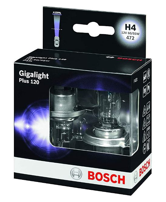 Bombilla BOSCH / GIGALIGHT PLUS 120 / H4 / 12V / 60/55 W / BOSCH-5-D-2