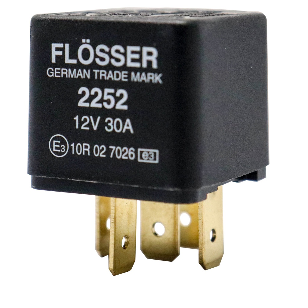 Relay FLOSER 12V / 30 Amp 5 Terminales 87 - 87 / BOSCH-10-C-1