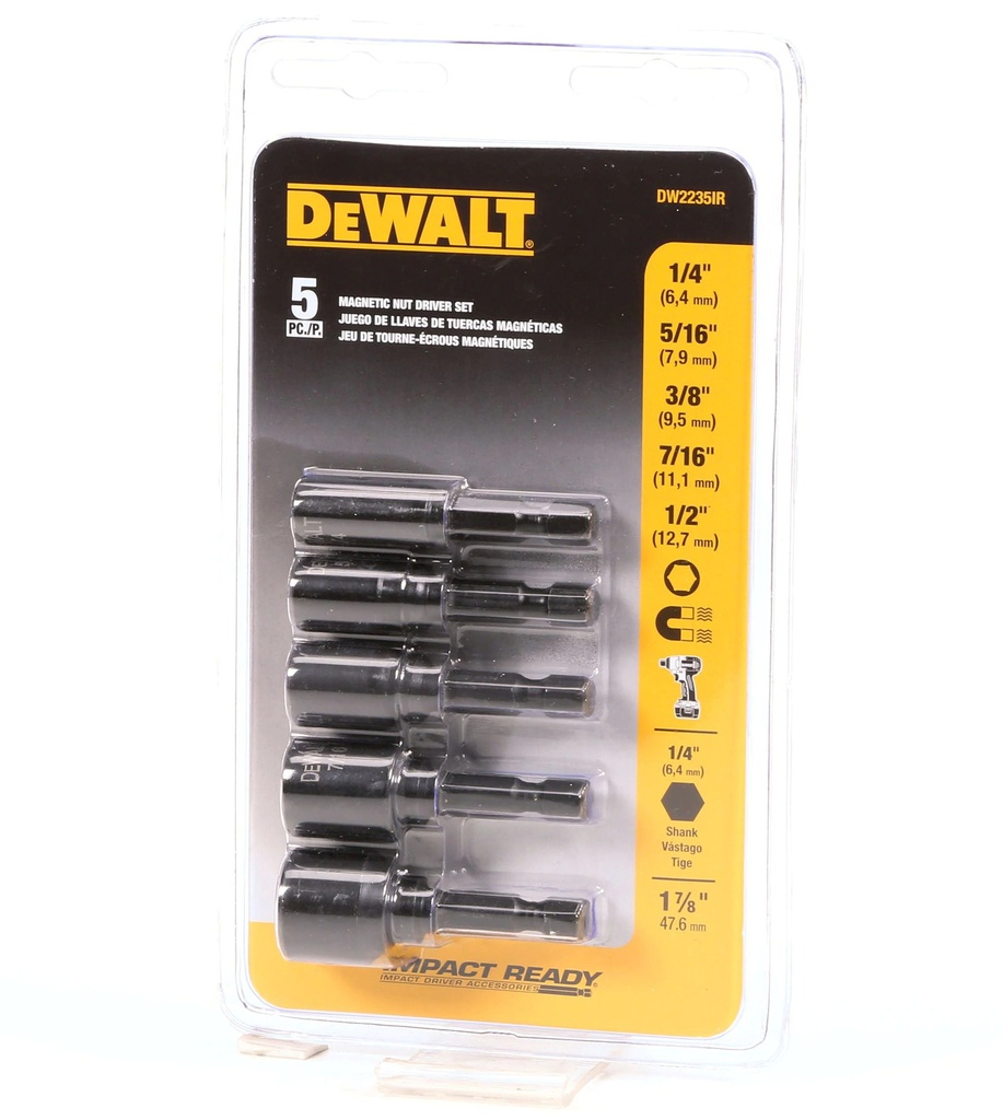 Adaptador Kit-  1/4, 5/16, 3/8, 7/16, 1/2 DEWALT / COPAS DE IMPACTO / DEWALT-5-C-2-E-1