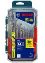 Kit de Brocas COBALTO de 1/16 a 1/2 BOSCH / 14 piezas / BOSCH-10-C-2