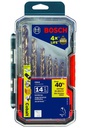 Kit de Brocas COBALTO de 1/16 a 1/2 BOSCH / 14 piezas / BOSCH-6-D-1-F