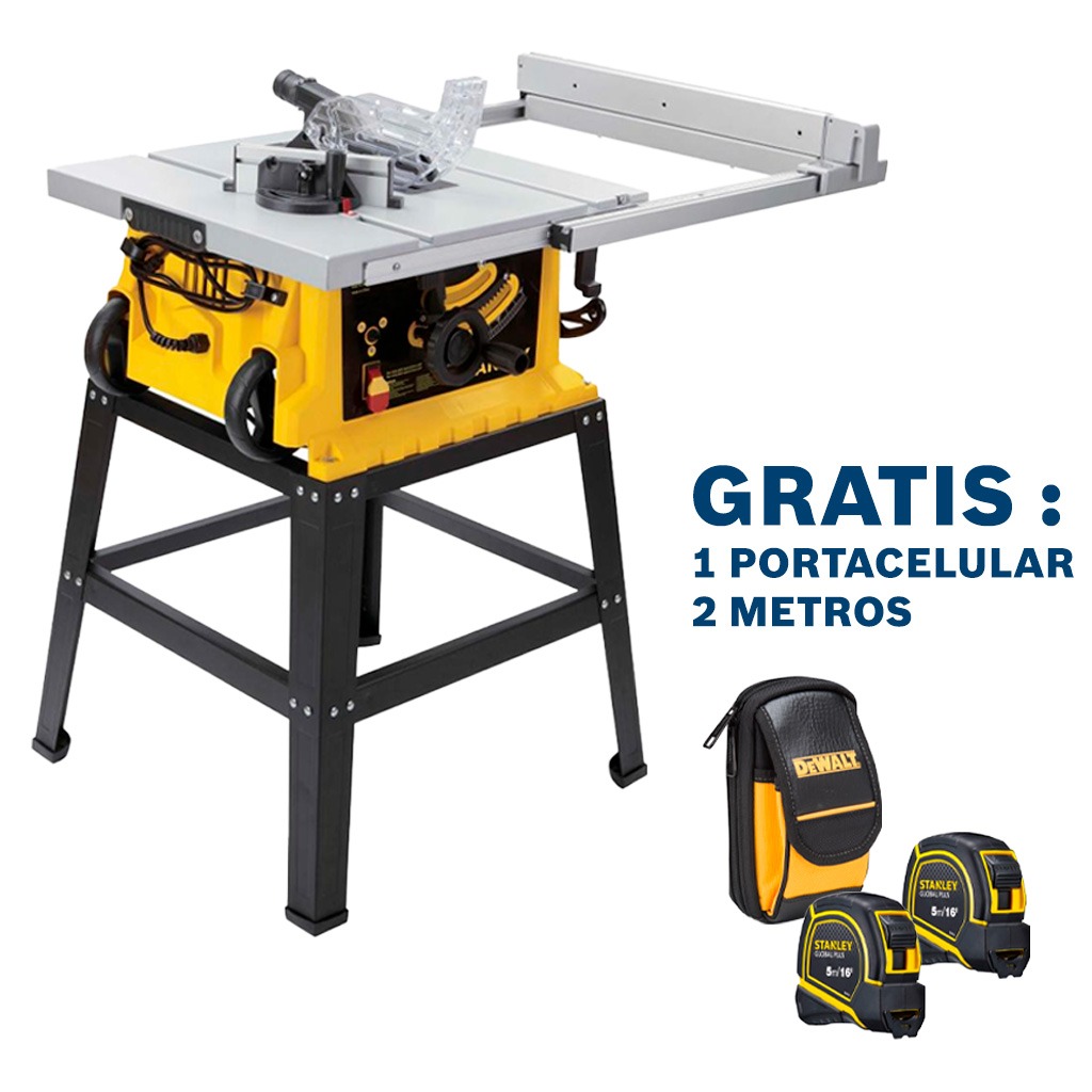 Sierra de Banco STANLEY SST1801-B3 1800W / Gratis Bolso Porta Celular + 2 Metros 5 / DEWALT-(B2)-Piso-1