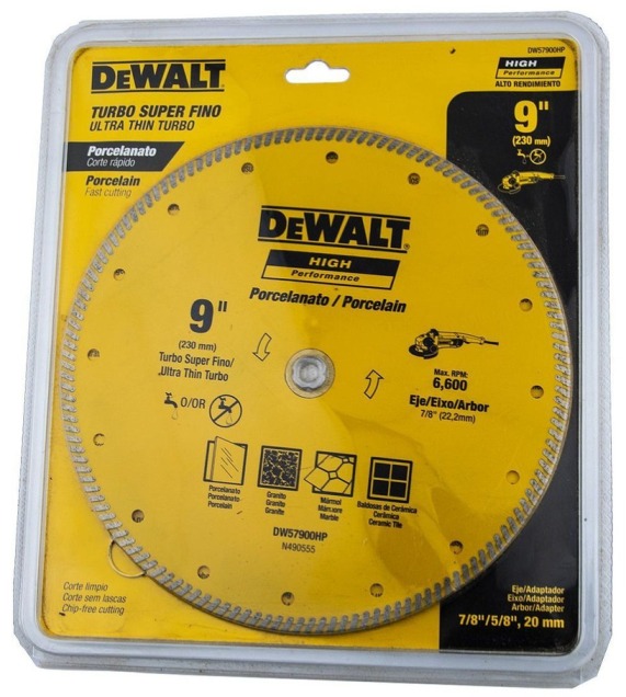 Disco de diamante 9&quot; DEWALT Rin Continuo / ULTRA DELGADO / DEWALT-Tabla-1