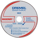 Rueda Dremel SM520 / CORTE CONCRETO ABRASIVO 3U / BOSCH-DREMEL-TABLA 2