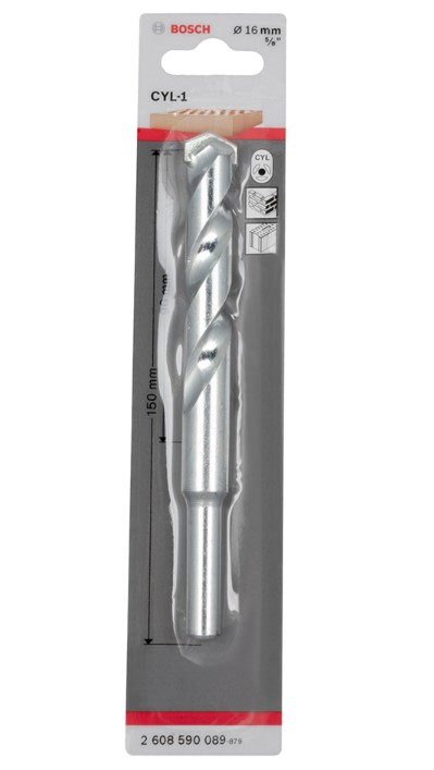 Broca Concreto BOSCH CYL- 16 MM - 5/8  BLISTER / BOSCH-