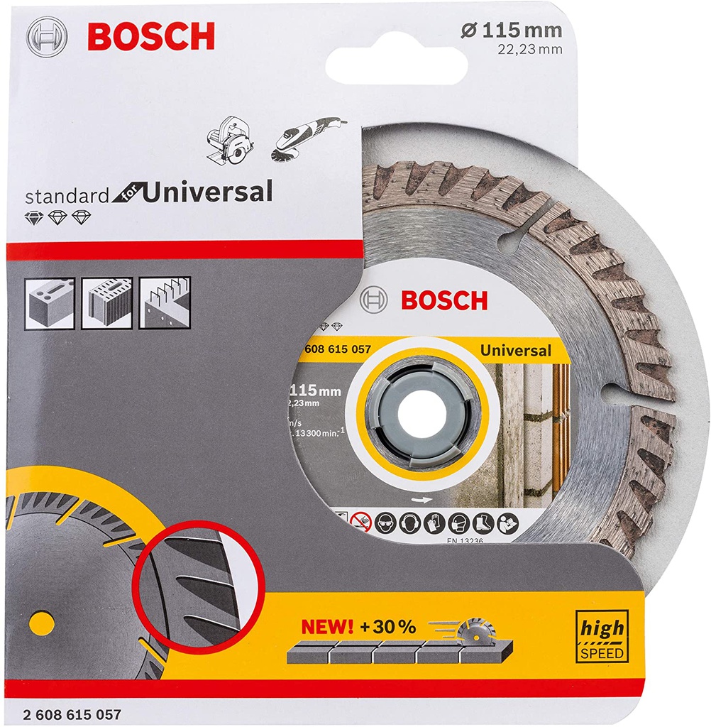 Disco de diamante 4 1/2&quot; ECO BOSCH Amarillo / &quot;CORTE RAPIDO&quot;