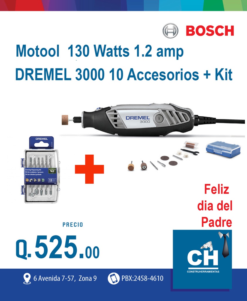 COMBO / Moto Tool Dremel 3000 + DR729