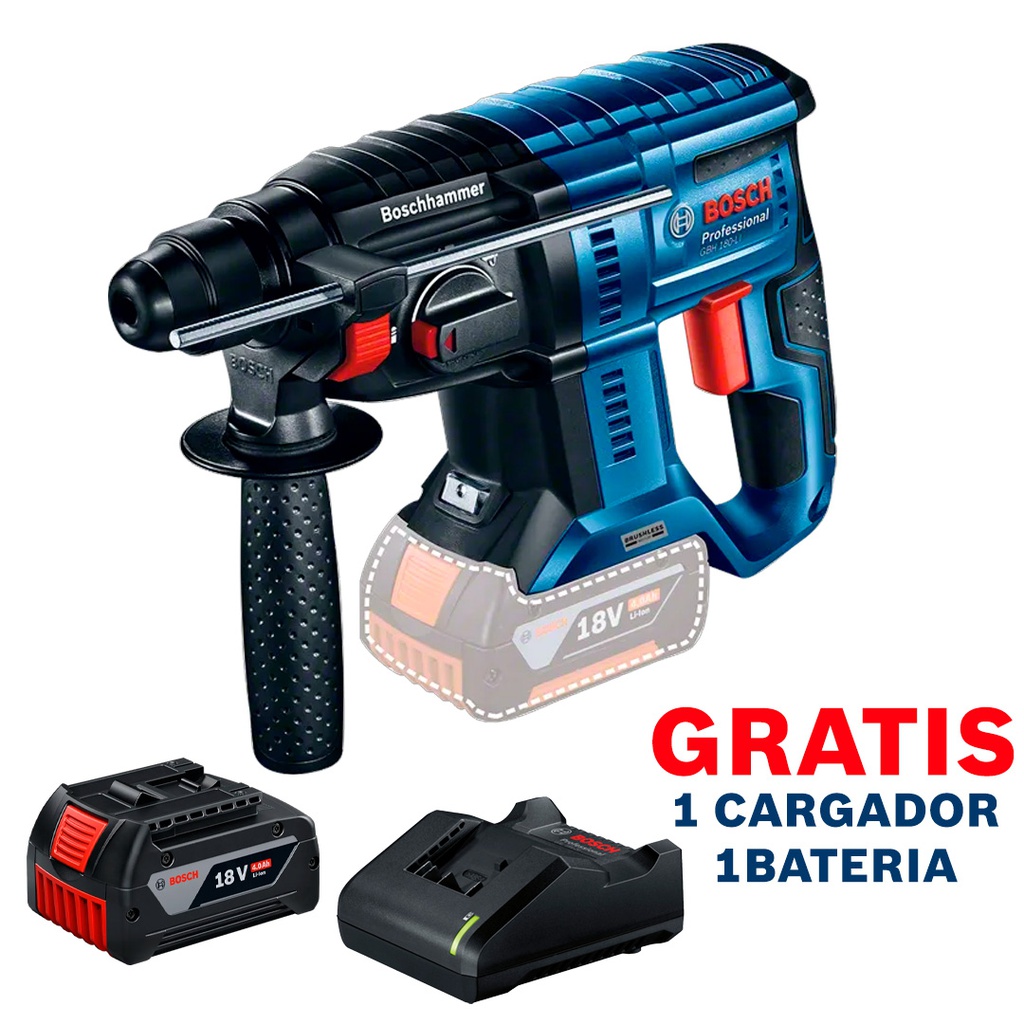 Martillo Perforador 2 KG GBH 180-LI / BARETOOL / GRATIS 1-BATERIA + 1-CARGADOR / BOSCH-12-E-2-