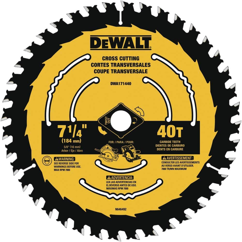 Disco Sierra Circular 7 1/4&quot; 40D DEWALT / DEWALT-Tabla-1