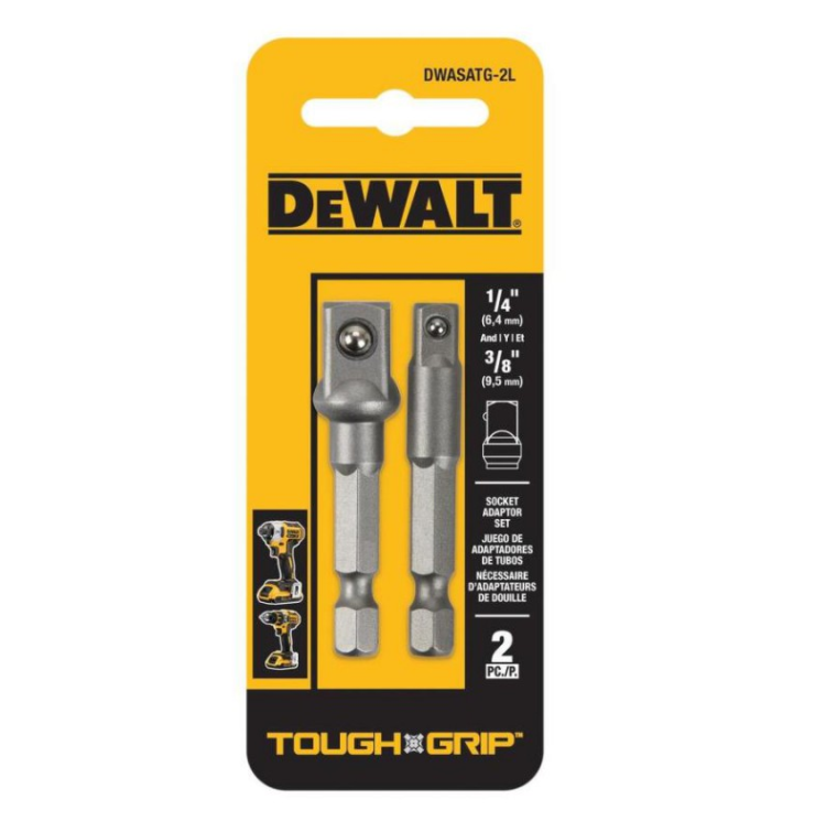 Adaptador Kit- 1/4 / 3/8 / TOUGH GRIP / DEWALT-5-C-2-A-2