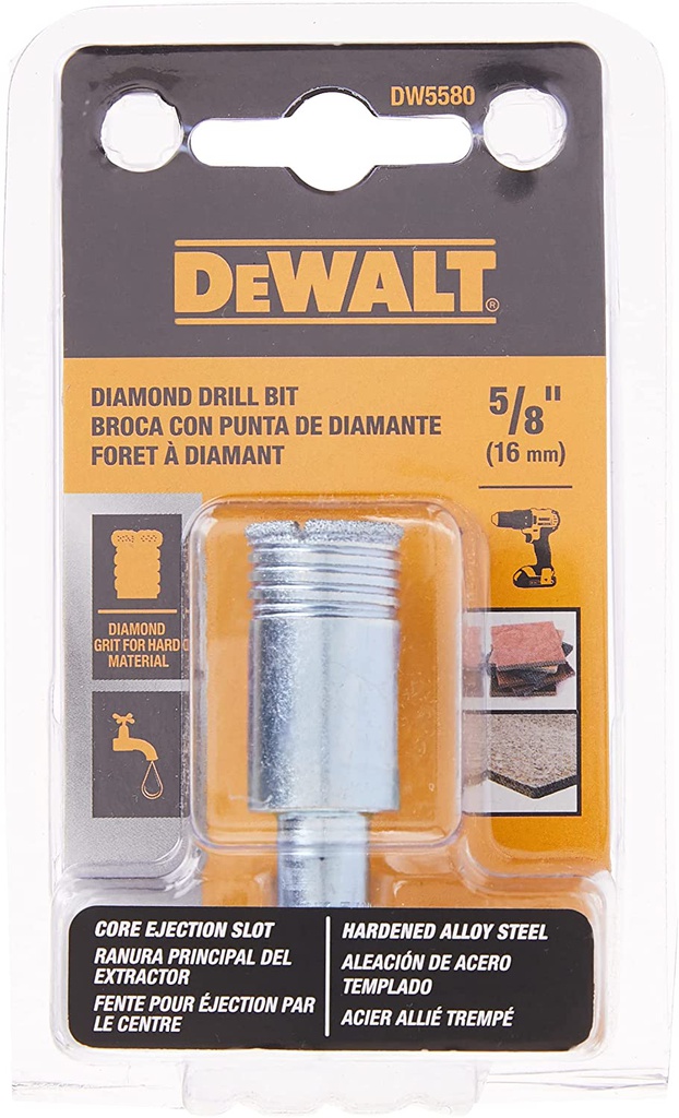 Broca Diamantada 5/8" / PORCELANA Y CERAMICA / DEWALT-5-D-2-E-3