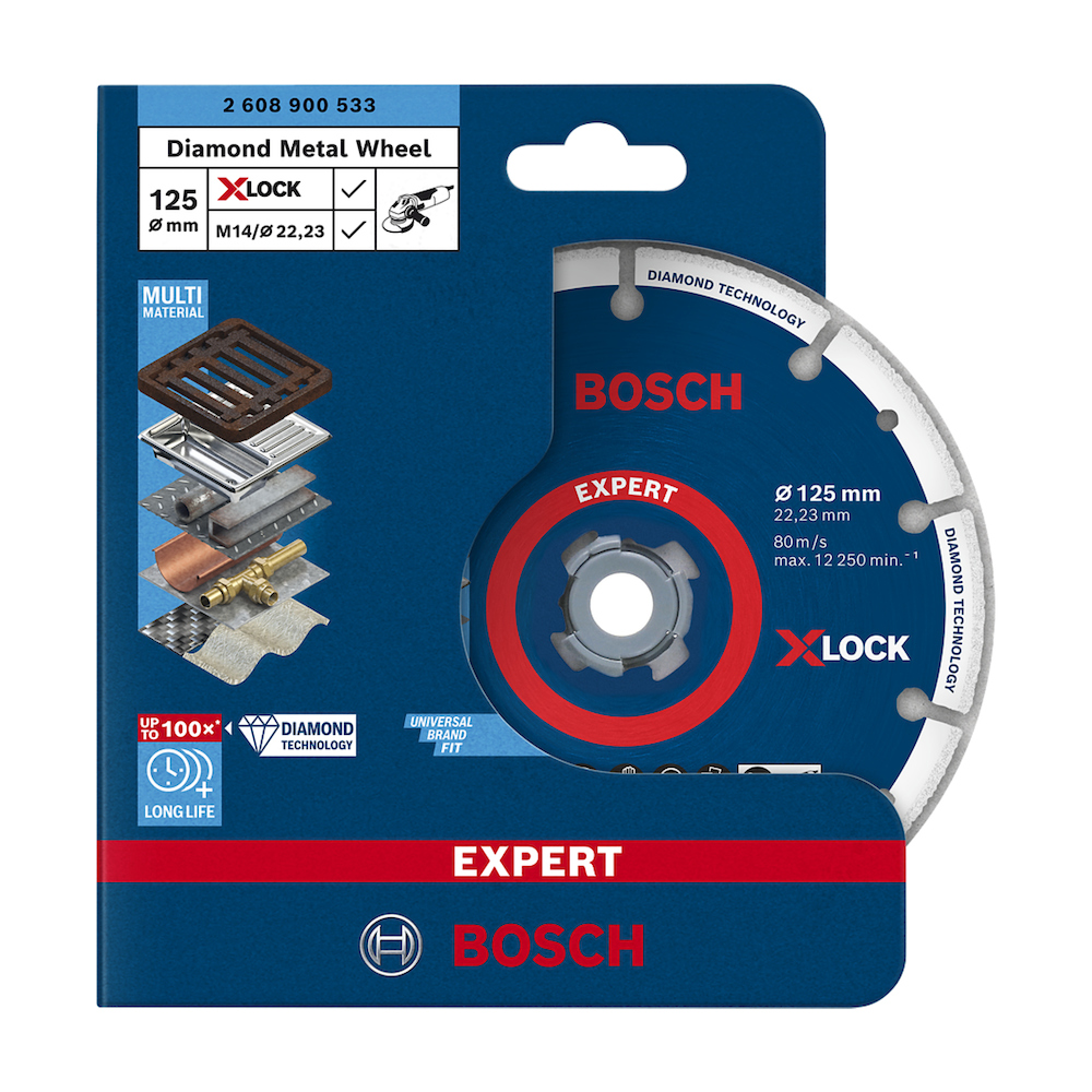 Disco de diamante 4 1/2&quot; Corte metal BOSCH / DIAMANTADO / X-LOCK / EXPERT / BOSCH-7-C-2-A