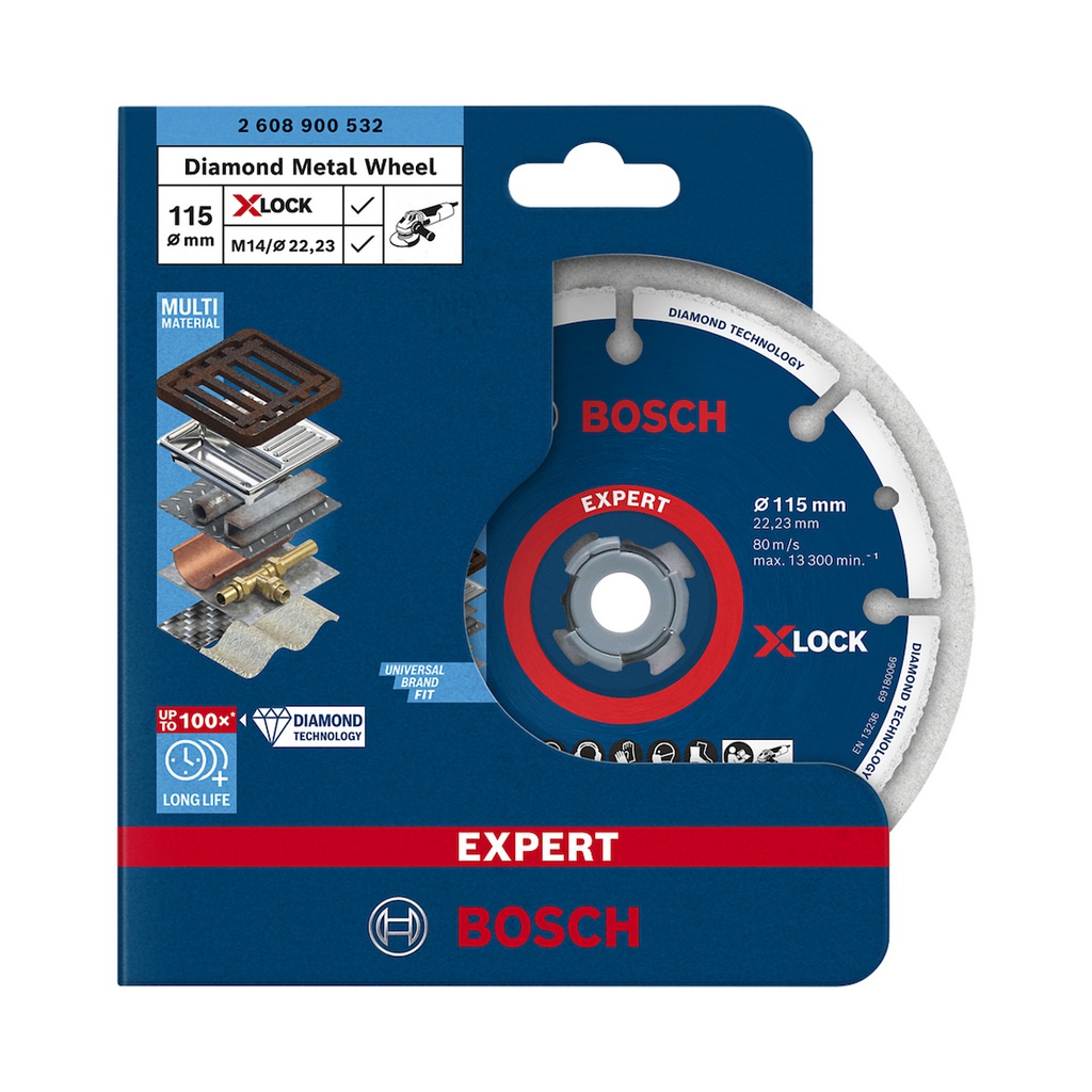 Disco de diamante 4 1/2&quot; Corte metal BOSCH / DIAMANTADO / XLOCK / EXPERT / BOSCH-TABLA-6