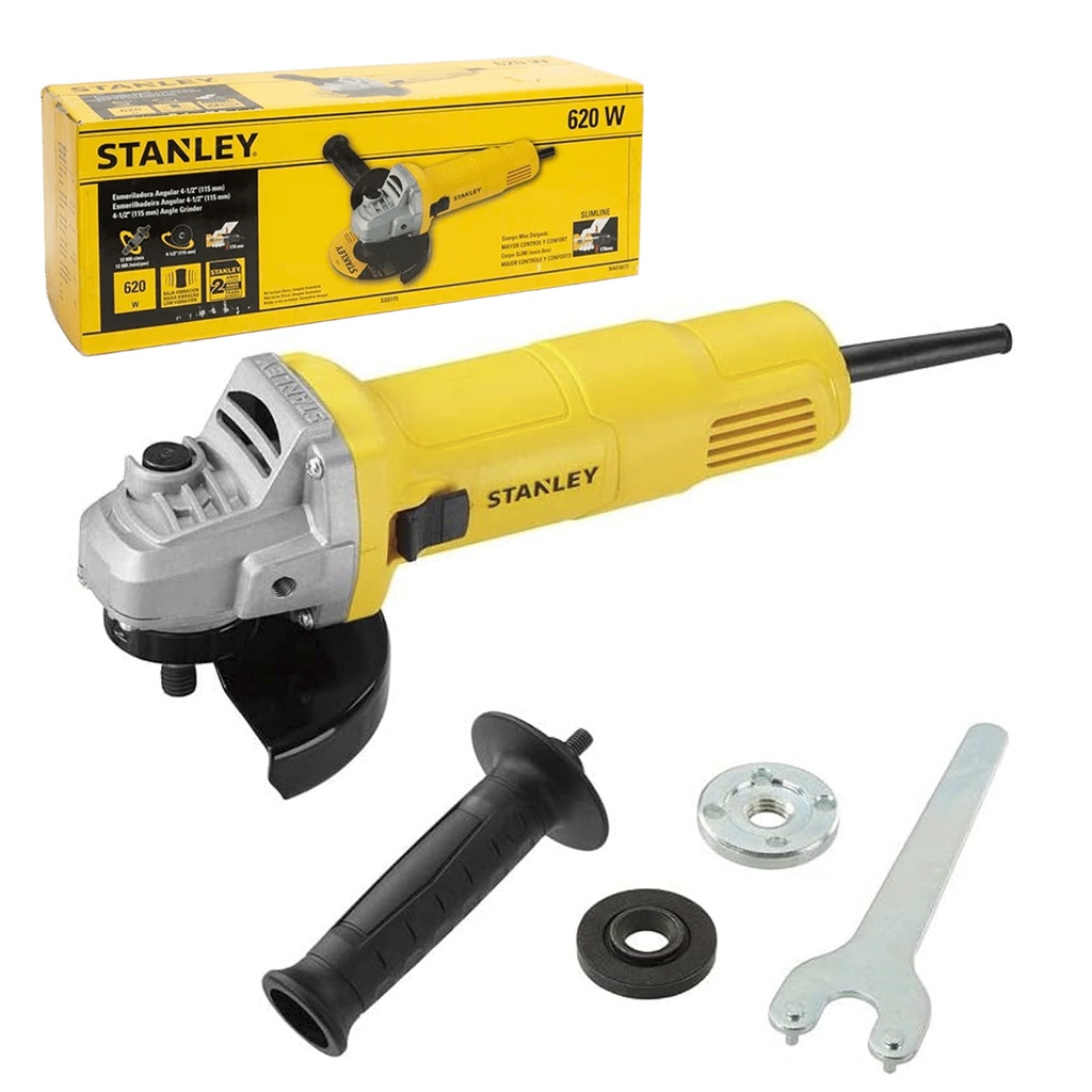 Amoladora 4 1/2" STANLEY SG6115-B3 620W / DEWALT-1-C-1-B