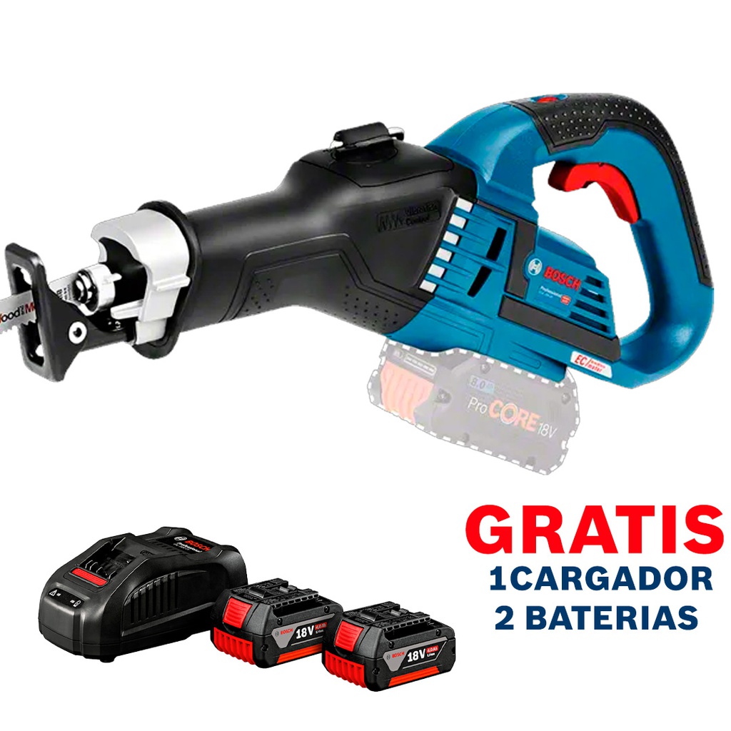 Sierra Sable BOSCH GSA 18V-32 / BARETOOL / GRATIS 2-BATERIA + 1-CARGADOR / BOSCH-9-B-3-A