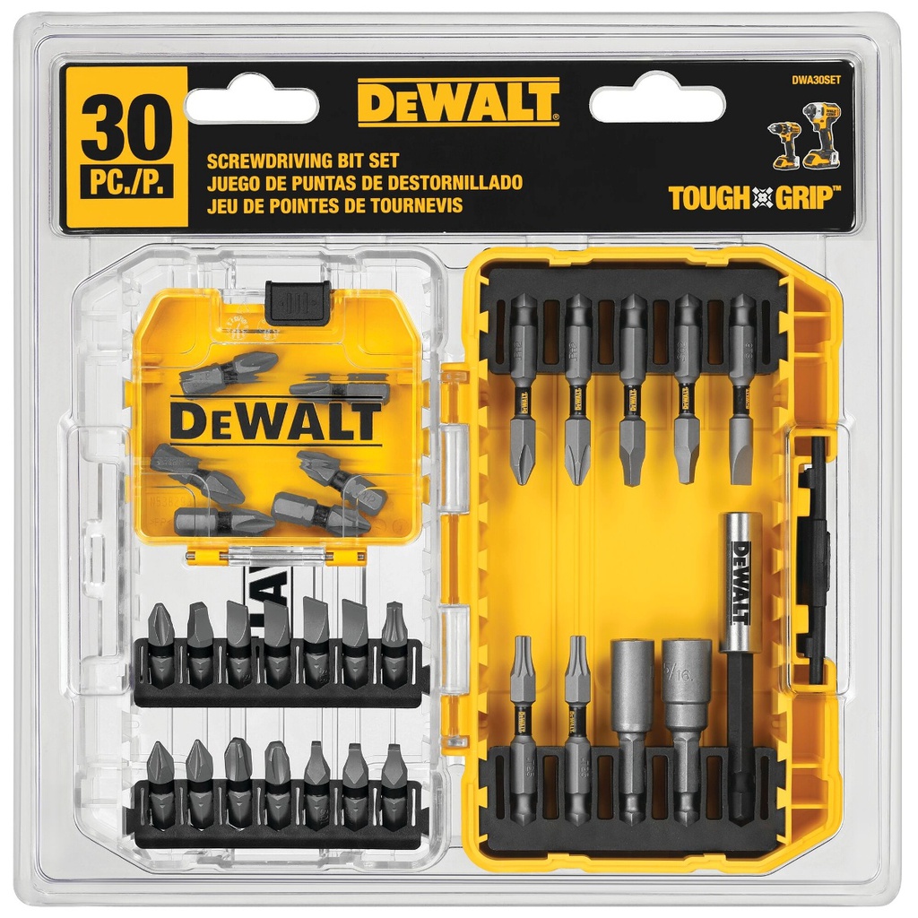 Kit de Puntas Magneticas 30 Piezas / TOUGH GRIP / DWA30SET / DEWALT-TABLA-7