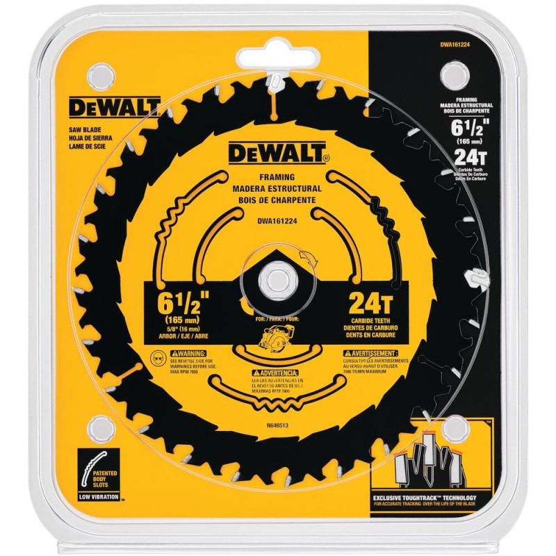 Disco Sierra Circular 6 1/2" 24D DEWALT Corte Fino / DEWALT-Tabla-1
