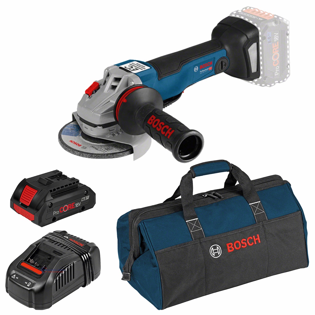 Amoladora 4 1/2&quot; GWS 18V-10 PC / 1- BATERIA PROCORE 4 AMP / BOSCH-7-E-3