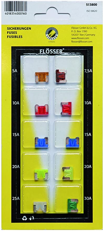 Fusible FLOSSER / SET / Uña / 5 / 7.5 / 10 / 15 / 20 / 25 / / BOSCH-