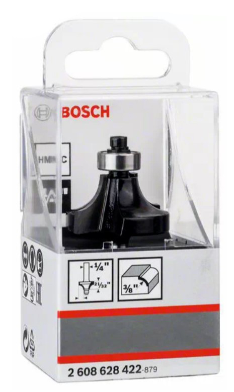 Fresa Router Redondear Canto 1/4&quot; x 3/8&quot; / BOSCH-