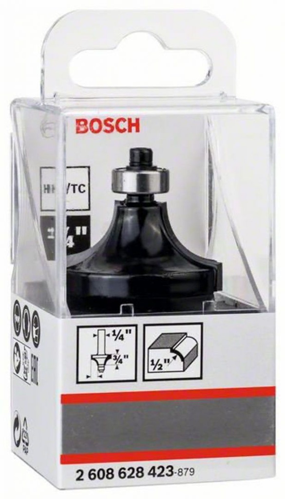 Fresa Router Redondear Canto 1/4&quot; x 1/2&quot; / BOSCH-