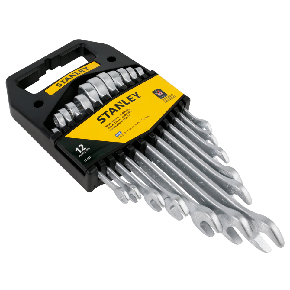 Llaves Combinadas METRICAS 12 Piezas / 7, 8, 9, 10, 11, 12, 13, 14, 15, 16, 17, 19 MM. STANLEY / DEWALT-TABLA-1