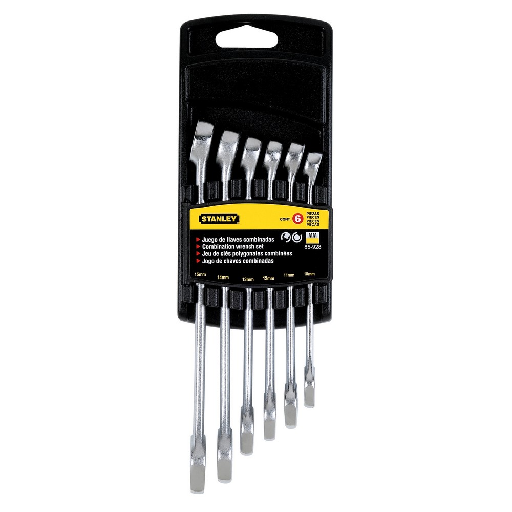 Llaves Combinadas METRICAS 6 Piezas / 10, 11, 12, 13, 14, 15, MM, STANLEY / DEWALT-