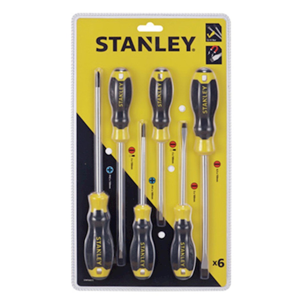 Desarmadores KIT STANLEY de 6 PZAS / PHILLIPS CASTIGADERA / DEWALT-(TABLA B2)