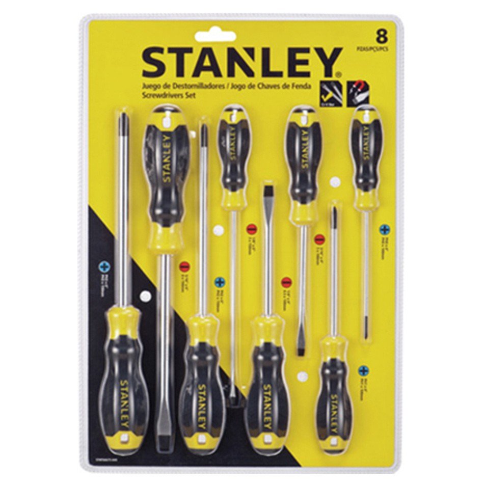 Desarmadores KIT STANLEY de 8 PZAS / PHILIPS CASTIGADERA / DEWALT-TABLA-1