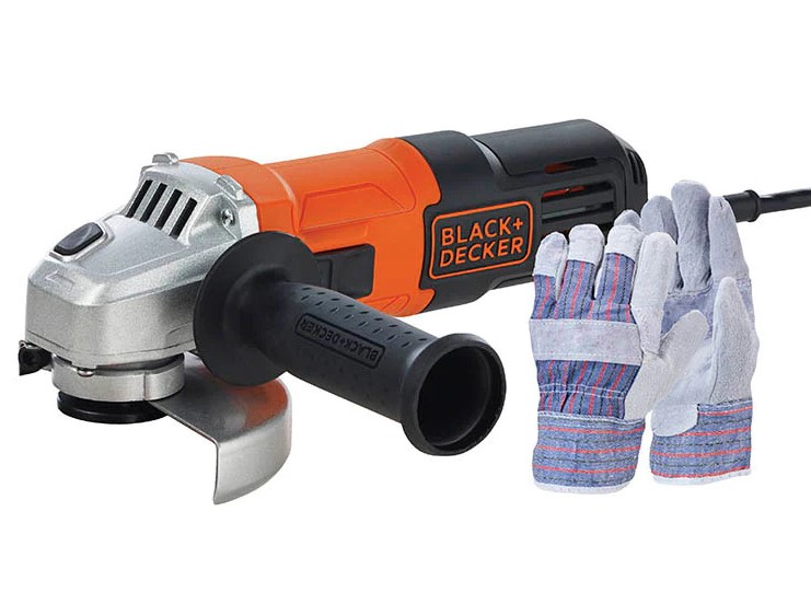 Amoladora 4 1/2&quot; BLACK + DECKER + Guantes / DEWALT-5-B-2-A