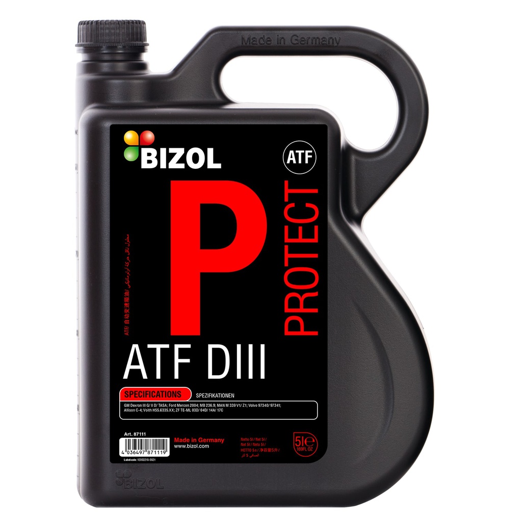 Aceite ATF D-III Garrafa 5L - PROTECT / HC SINTETICO / BIZOL / BOSCH-