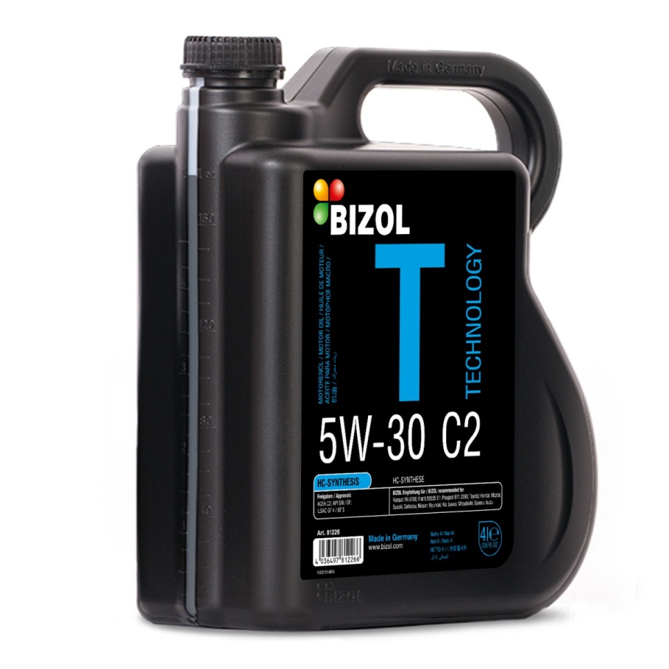 Aceite 5W30 C2 Galon 4L - TECHNOLOGY / FULL SINTETICO / BIZOL / BOSCH-