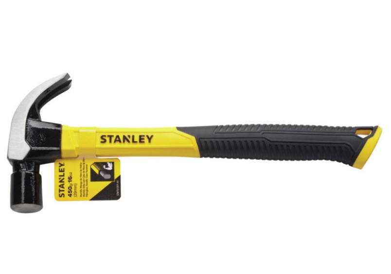 Martillo de Uña Curva 16 OZ ( 1 lb ) / FIBRA DE VIDRIO /  Stanley / DEWALT- PASILLO 2 FONDO