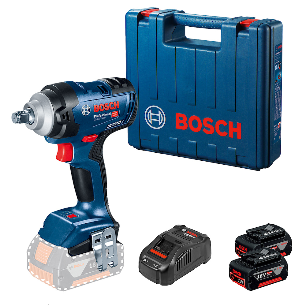 Pistola de Impacto 1/2&quot; GDS 18V-400 18 V / 400 NM / BOSCH-9-A-1