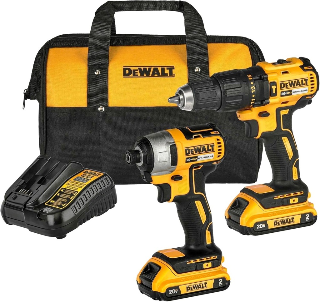 Combo Taladro DCK276D2-B3 / DCD778+DCF787 / 2 Bateria 1 Cargador / 20 Volt / DEWALT-7-E-1-C