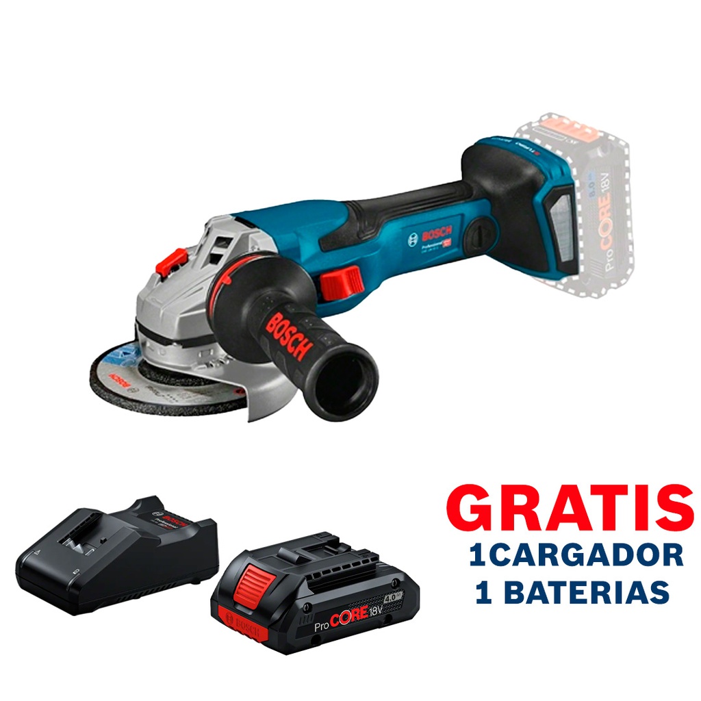 Amoladora 5&quot; GWS 18V-15 C / BITURBO / BARETOOL / GRATIS 1-BATERIA + 1-CARGADOR / BOSCH-6-E-1