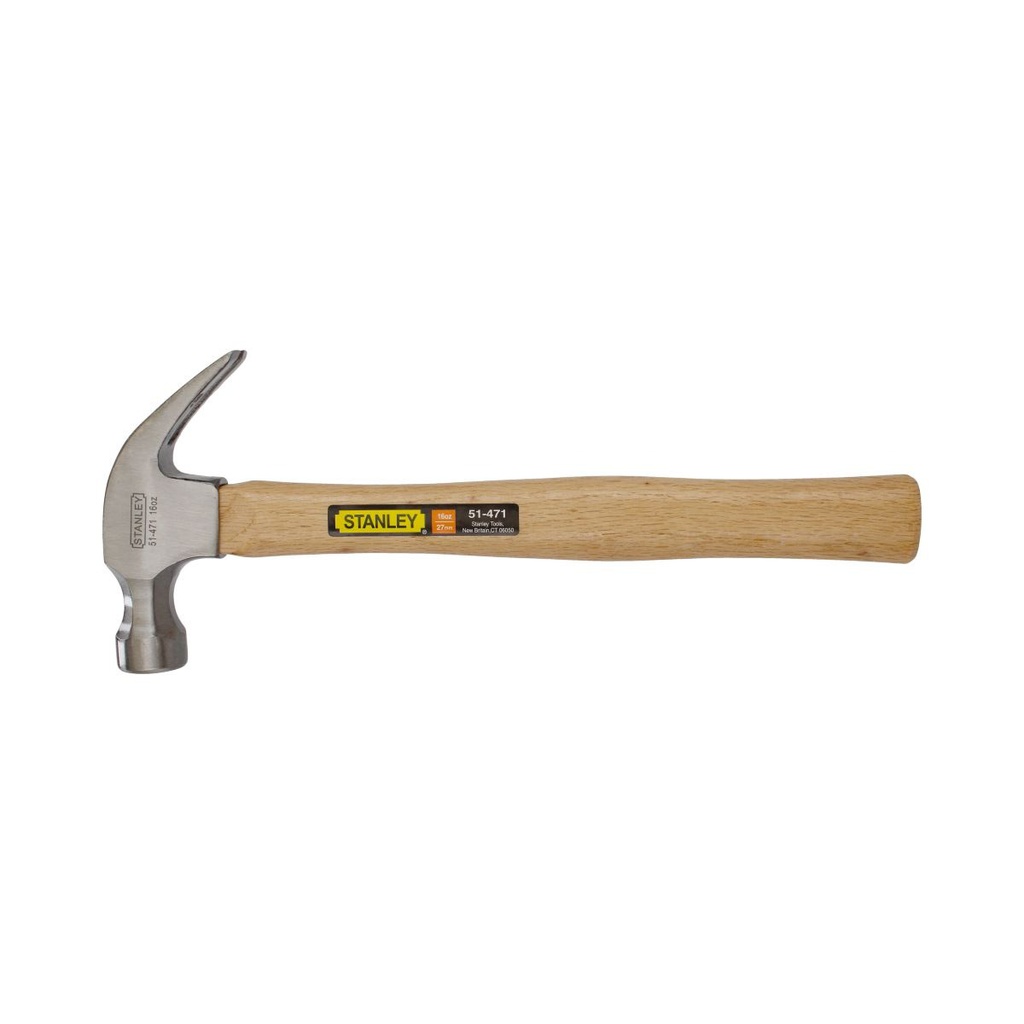 Martillo de Uña Curva 16 OZ Mango de Madera / STANLEY/ / DEWALT-2-A-3-D-1